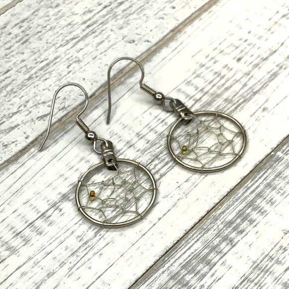 Halloween Necklace Earrings Set Silver Tone Spider Web Skeleton Pumpkin - Picture 2 of 5